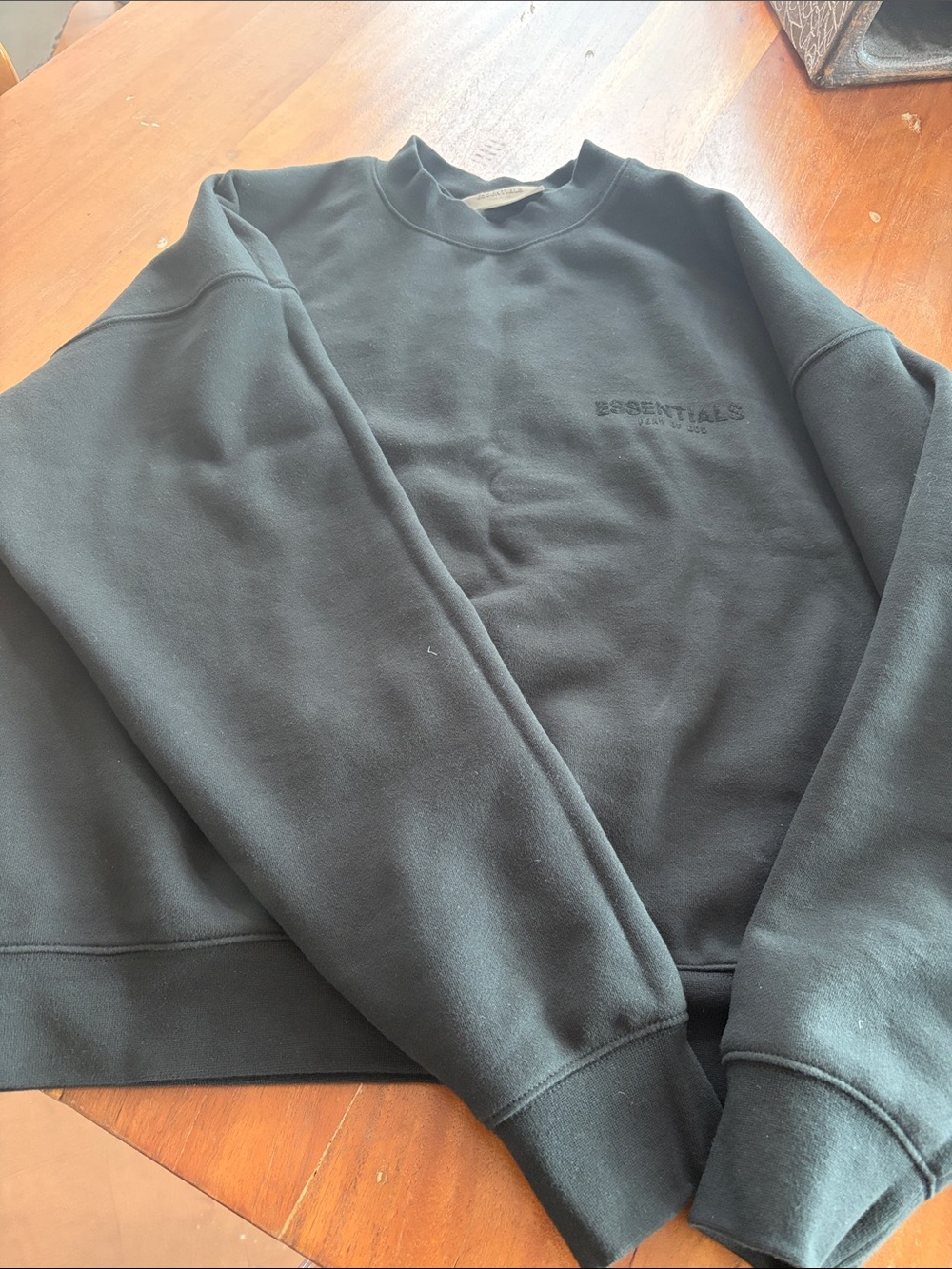 Essentials Black Crewneck Sweatshirt